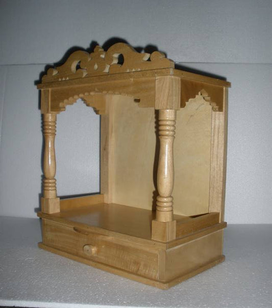 Teak Wood Temple Without Gopura - PUSHMYCART