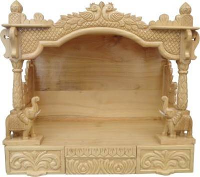 Havan Wood Temple With Elephants - PUSHMYCART