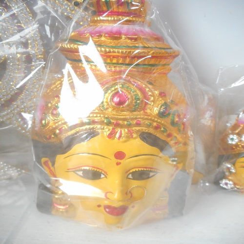 Lakshmi Devi Mukha Vada/ Devi Face/ Lakshmi Mask With Decoration Height:18cm,Width;8cm. - 500gms - PUSHMYCART