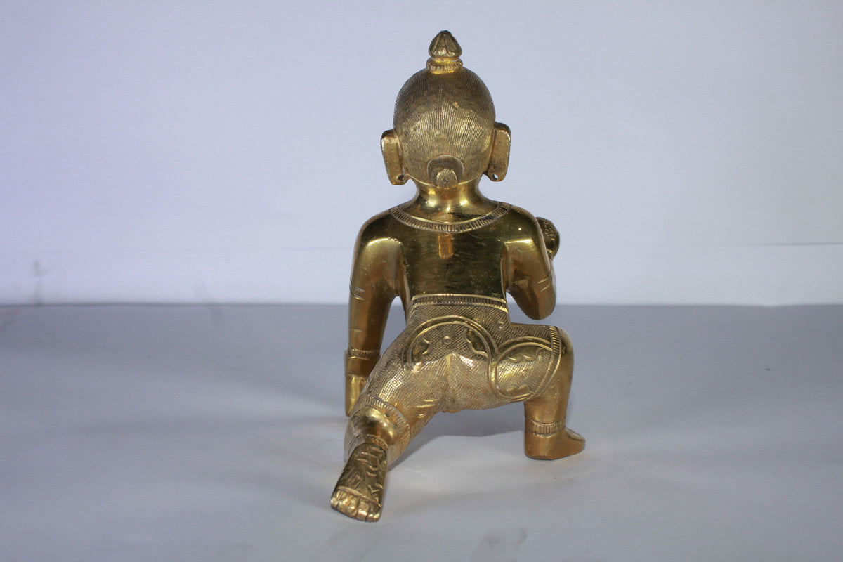 Brass Laddu Gopal Statue Idol 991g