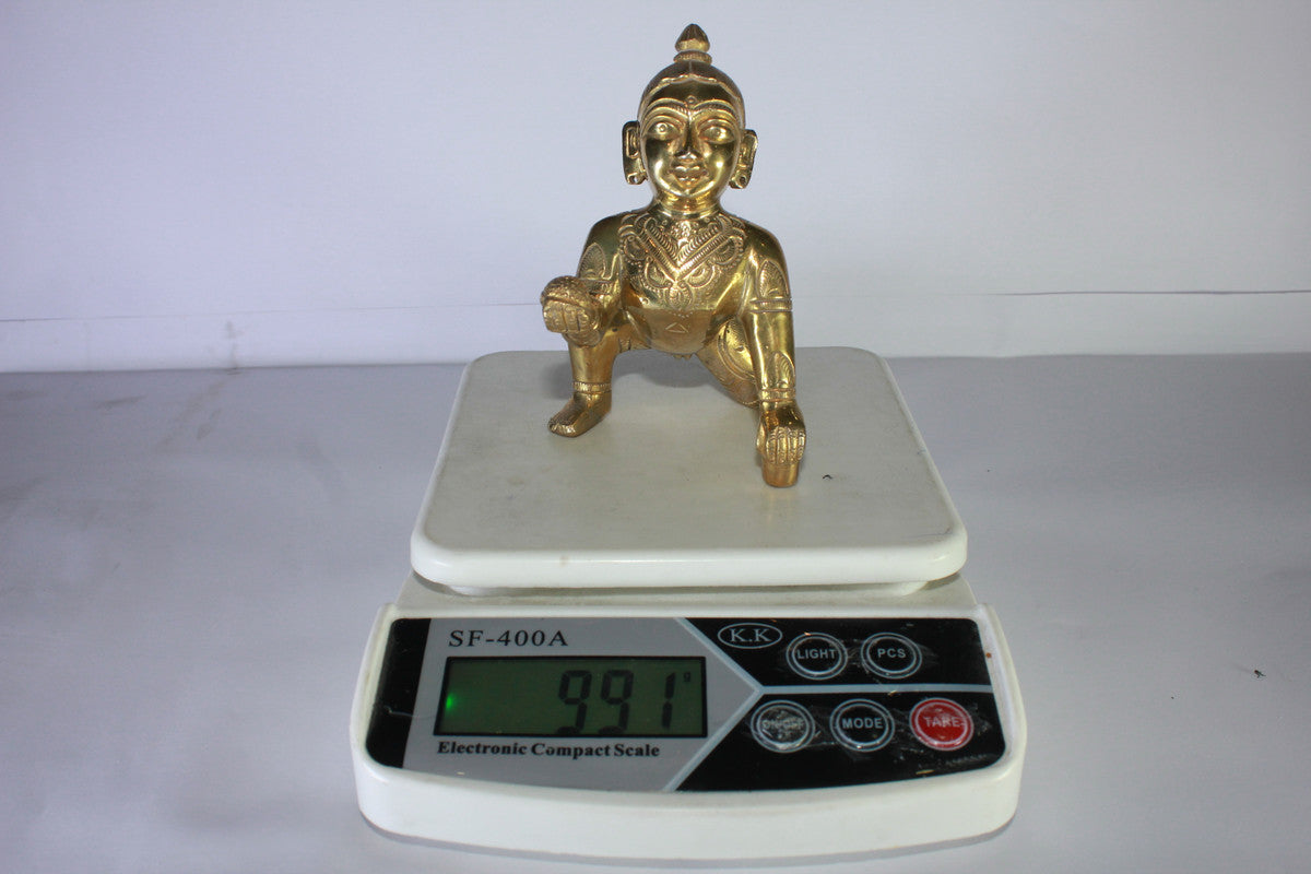 Brass Laddu Gopal Statue Idol 991g