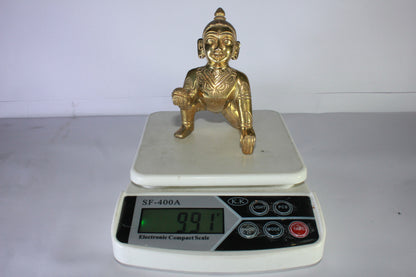 Brass Laddu Gopal Statue Idol 991g