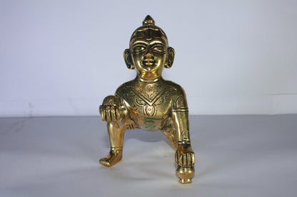 Brass Laddu Gopal Statue Idol 1549g