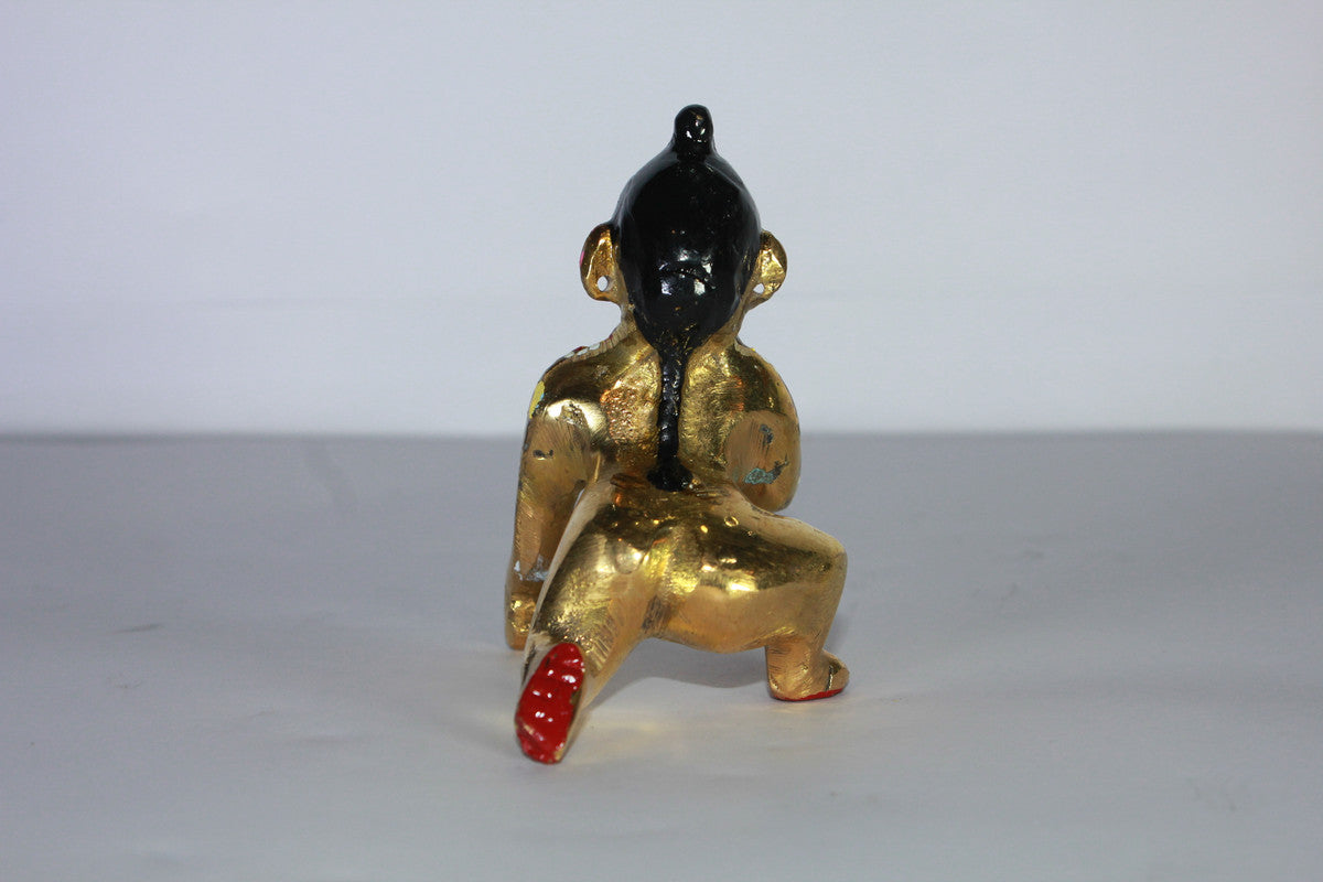 Brass Painted Laddu Gopal Statue Idol 204g