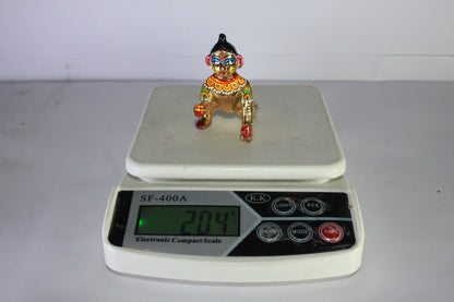 Brass Painted Laddu Gopal Statue Idol 204g
