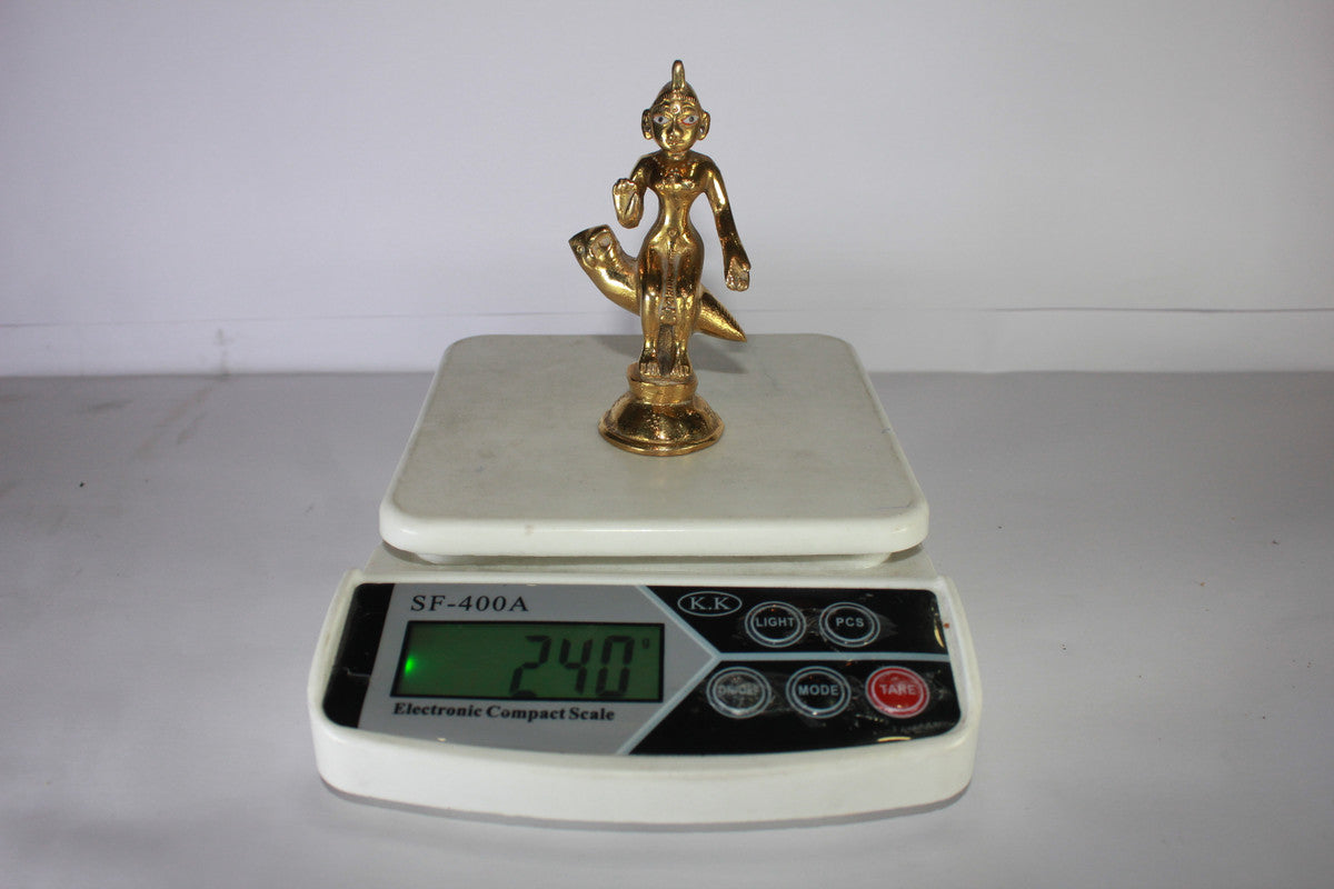 Brass Laxmi Maa On Owl Statue 240g