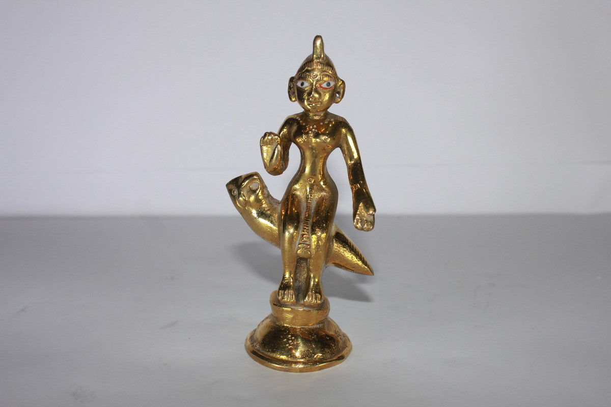 Brass Laxmi Maa On Owl Statue 240g