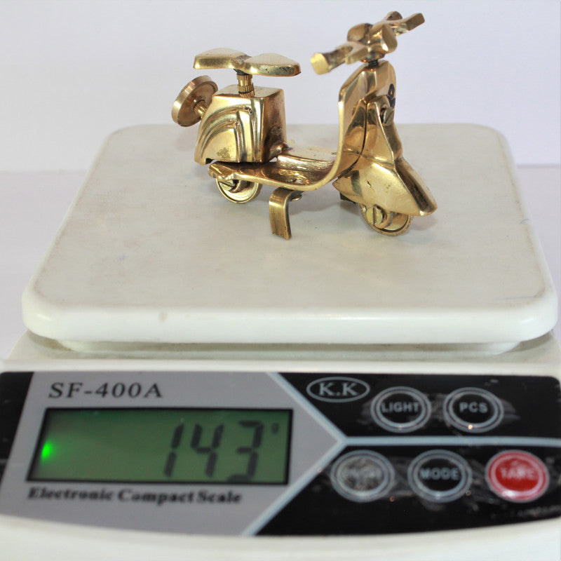 Mini Brass Scooter Showpiece 143g