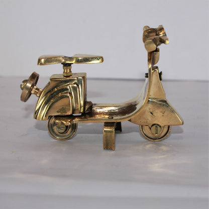 Mini Brass Scooter Showpiece 143g