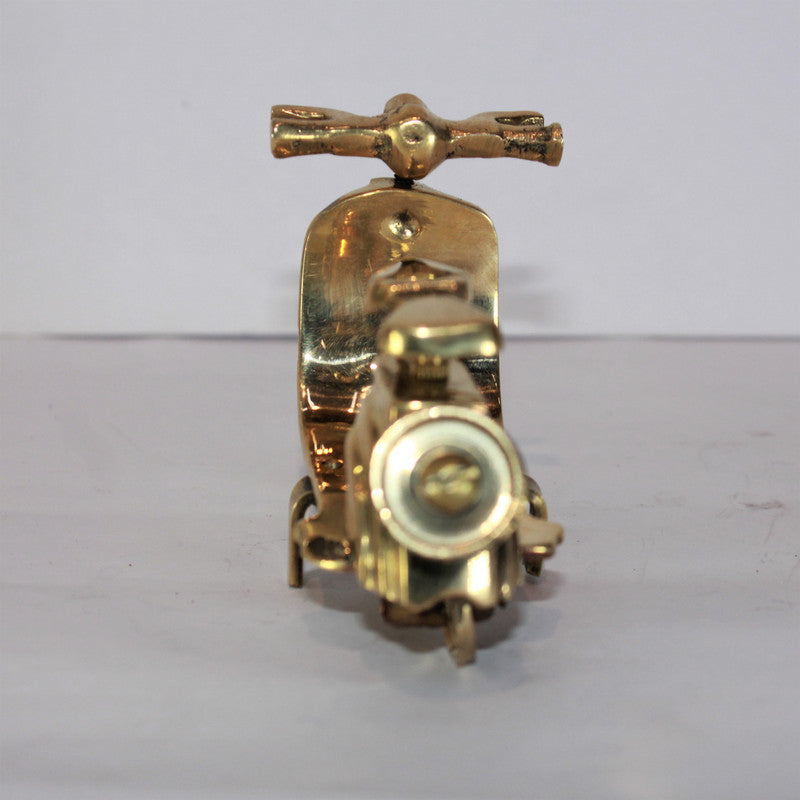 Mini Brass Scooter Showpiece 143g