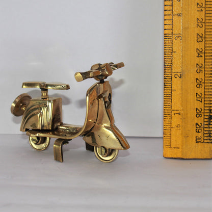 Mini Brass Scooter Showpiece 143g