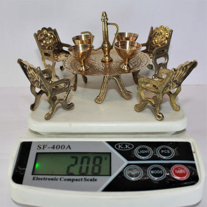 Brass Miniature Table Chair Set 208g
