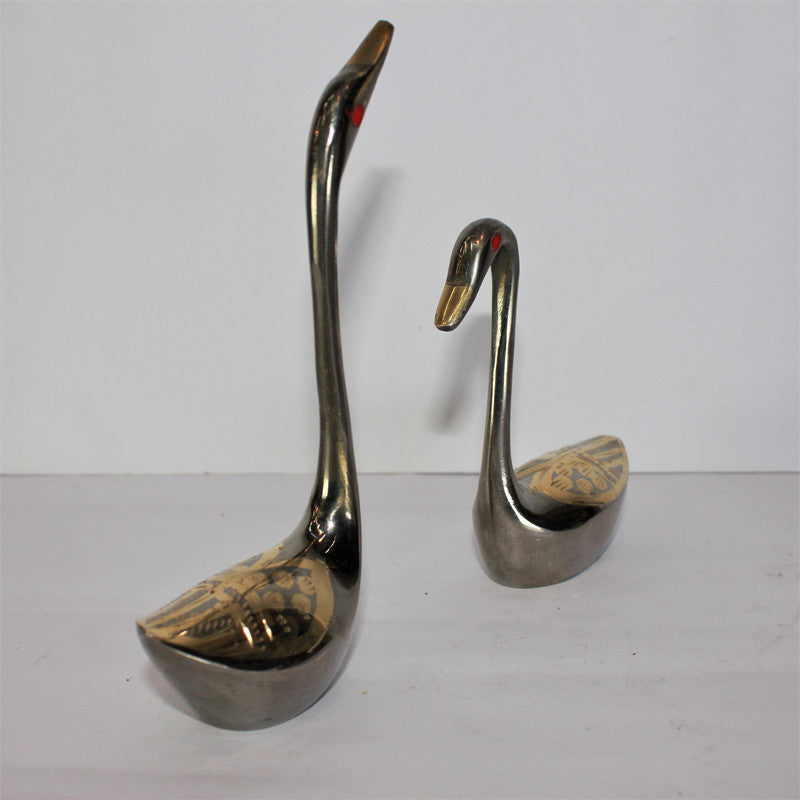 Brass Showpiece Duck Pair Statue 220g