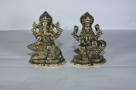 Brass Laxmi Ganesh Statue 396g