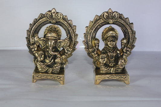 Brass Laxmi Ganesh Statue 649g