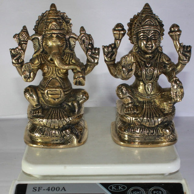 Brass Laxmi Ganesh Statue 2340g