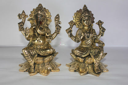 Brass Laxmi Ganesh Statue 2886g
