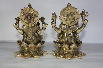 Brass Laxmi Ganesh Statue 2886g