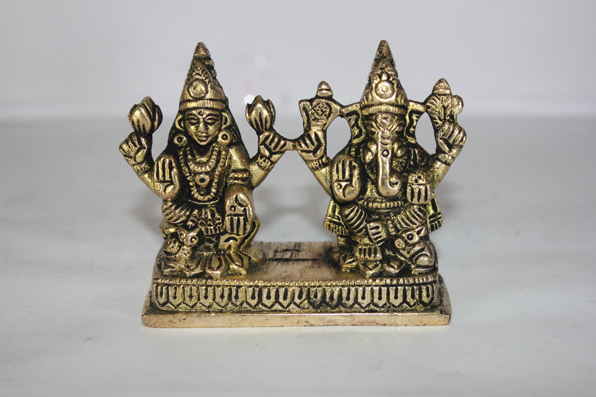 Brass Laxmi Ganesh Statue 340g