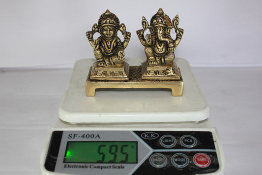 Brass Laxmi Ganesh Statue 595g