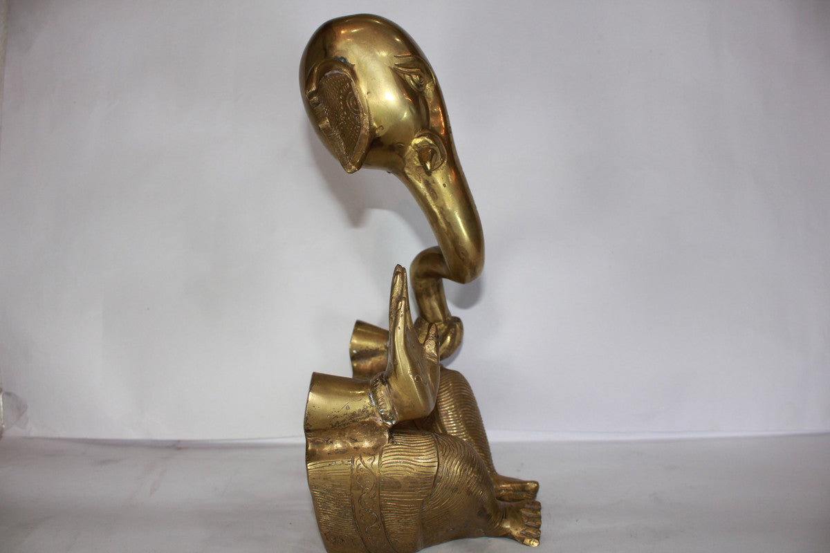 Brass Modern Ganesha Statue 4143g