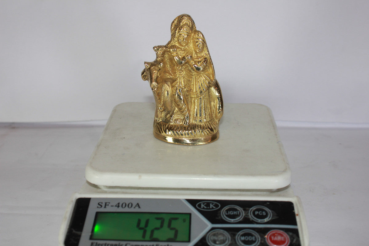 Brass Radha Krishna Idol 425g