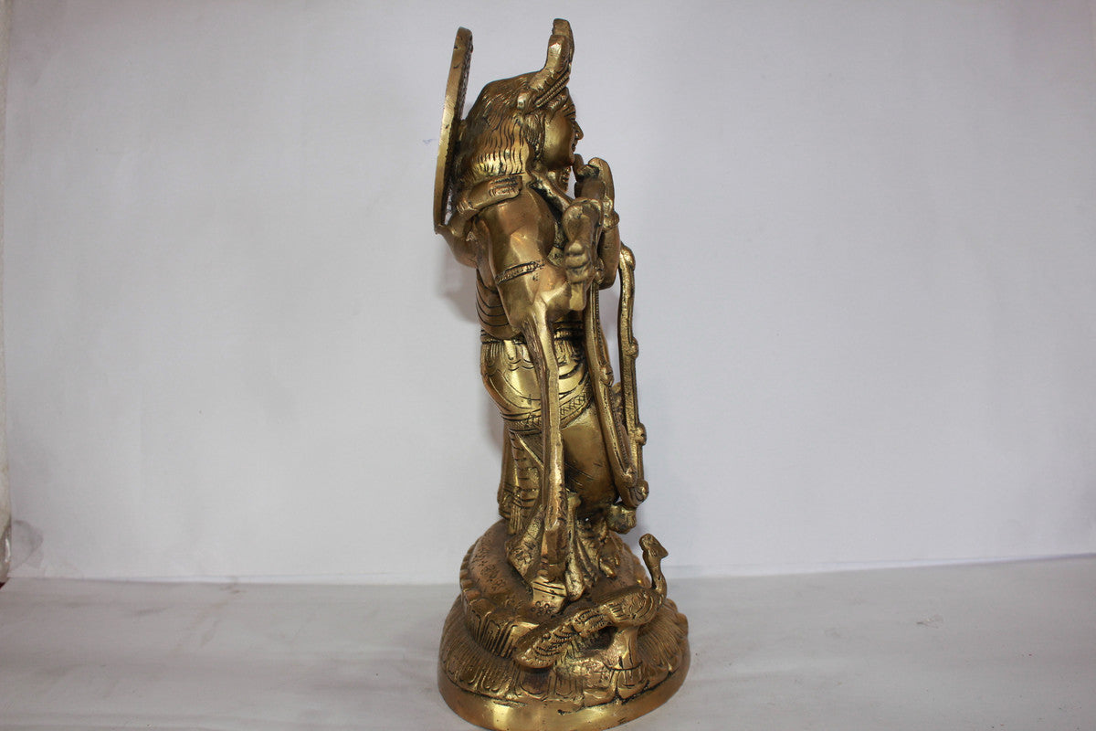 Brass Radha Krishna Idol 5940g - PUSHMYCART