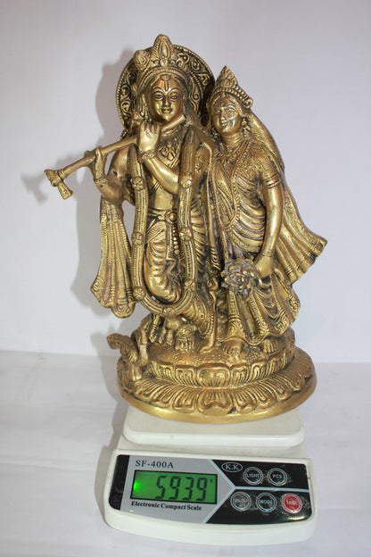 Brass Radha Krishna Idol 5940g - PUSHMYCART