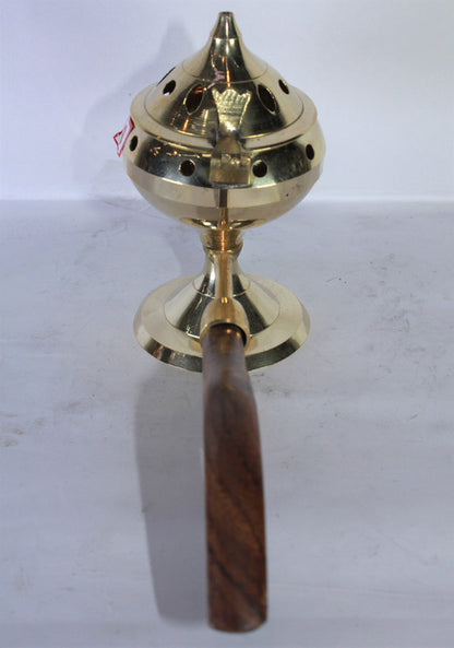 Brass Dhuna Dhoop Dani with Handle 177g