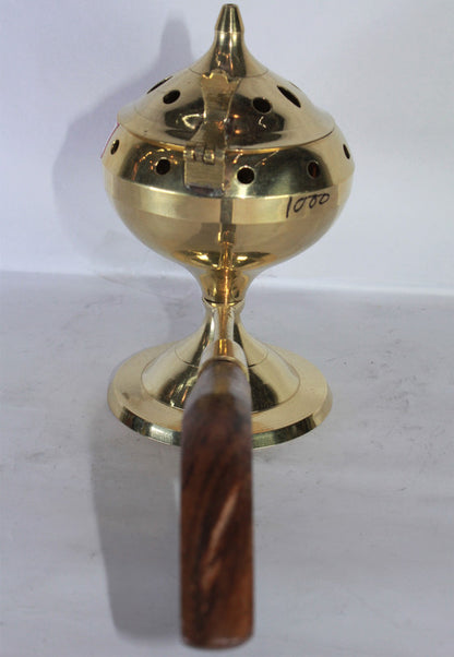 Brass Dhuna Dhoop Dani with Handle 222g