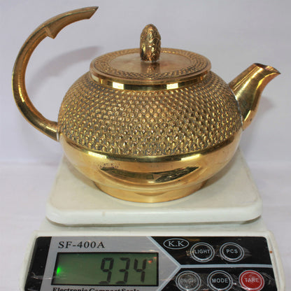 Brass Designer Tea Pot Ketali Kettle 934g