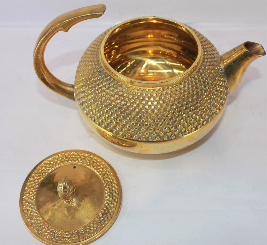 Brass Designer Tea Pot Ketali Kettle 934g