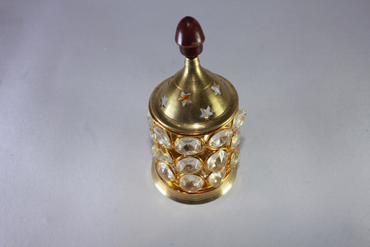 Brass Crystal Akhand Jyoti Diya 203g