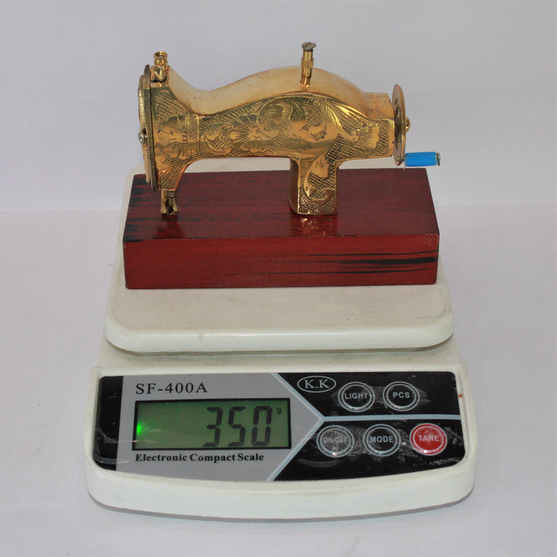 Brass Toy Sewing Machine Showpiece 350g