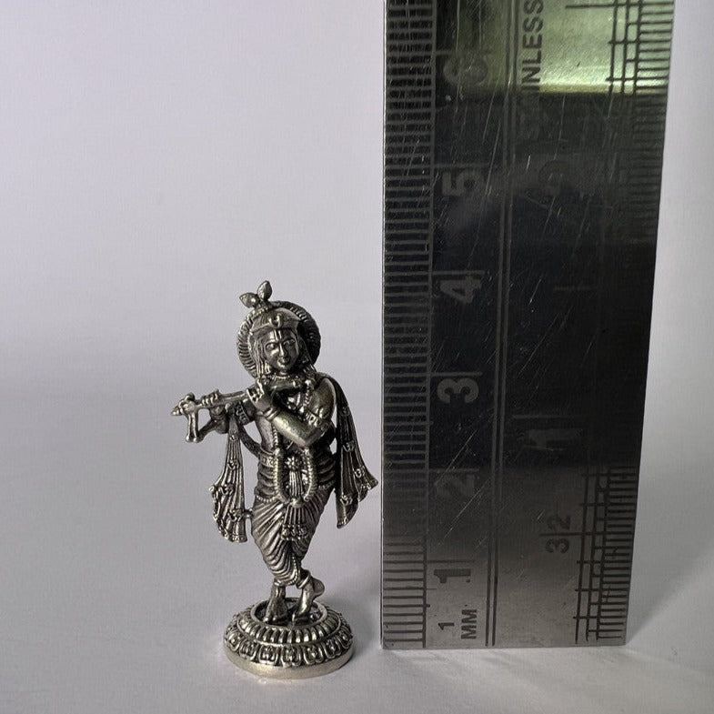 Pure Silver Krishna Idol