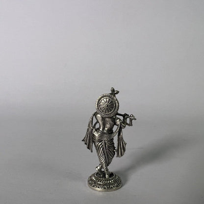 Silver Krishna Idol for puja