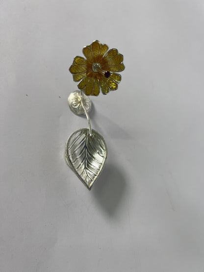 Silver Hibiscus Deepam