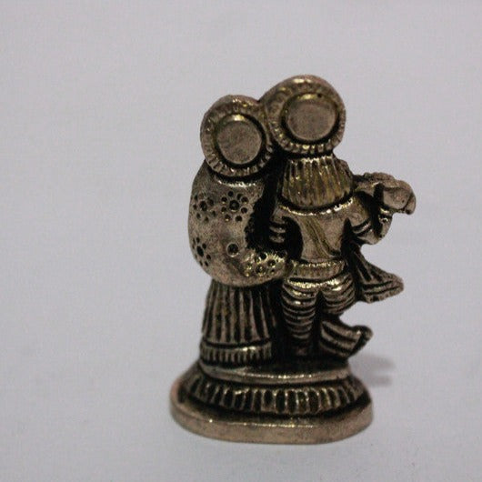 Brass Showpiece Radha Krishna Idol Statue 54gm - PUSHMYCART