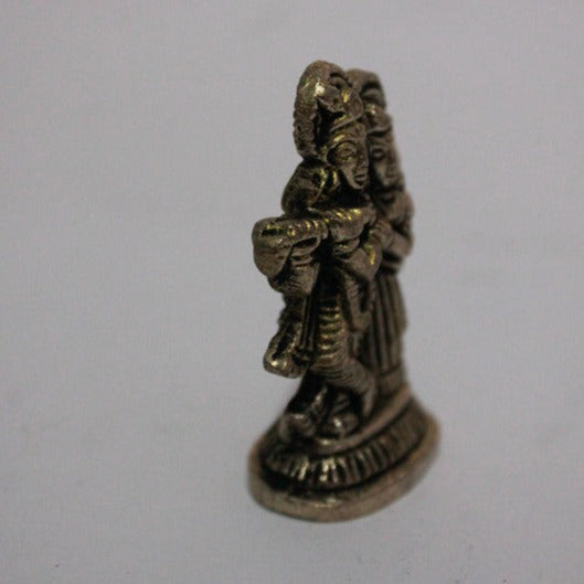 Brass Showpiece Radha Krishna Idol Statue 54gm - PUSHMYCART