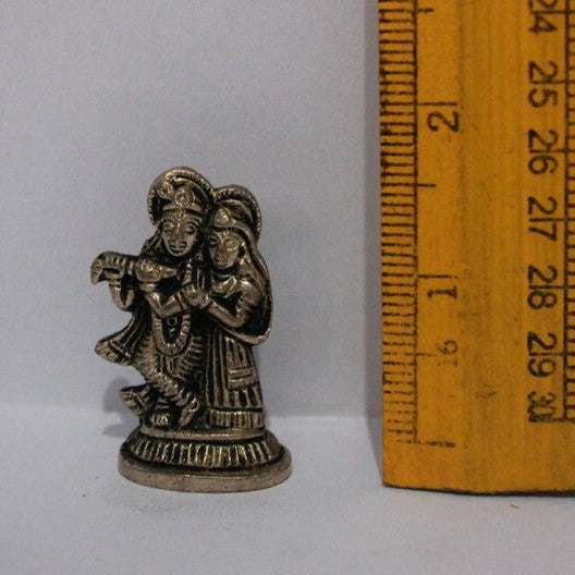 Brass Showpiece Radha Krishna Idol Statue 54gm - PUSHMYCART