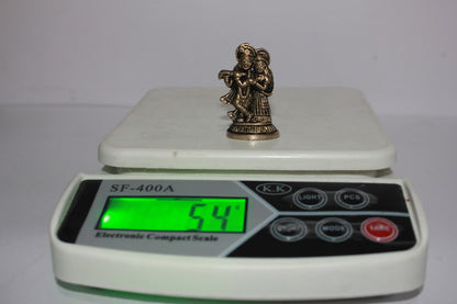 Brass Showpiece Radha Krishna Idol Statue 54gm - PUSHMYCART