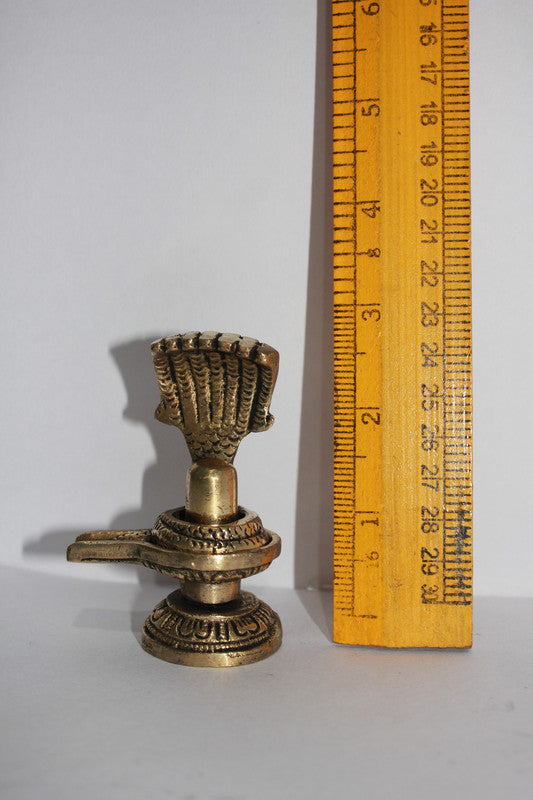 Brass Shivling with Sheshnag 175gm - PUSHMYCART
