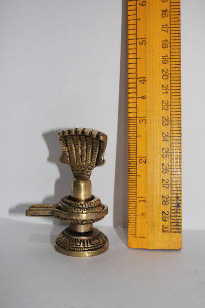 Brass Shivling with Sheshnag 175gm - PUSHMYCART