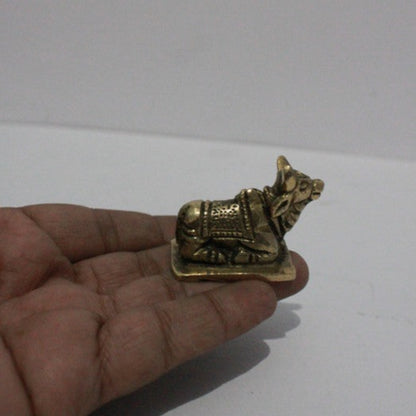 Brass Showpiece Nandi Statue 104gm - PUSHMYCART