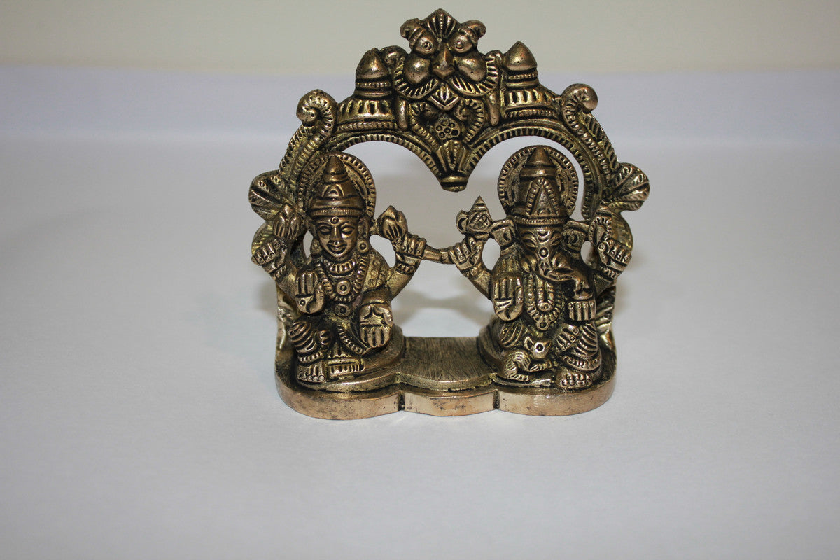 Brass Ganesh & Laxmi Statue 390g
