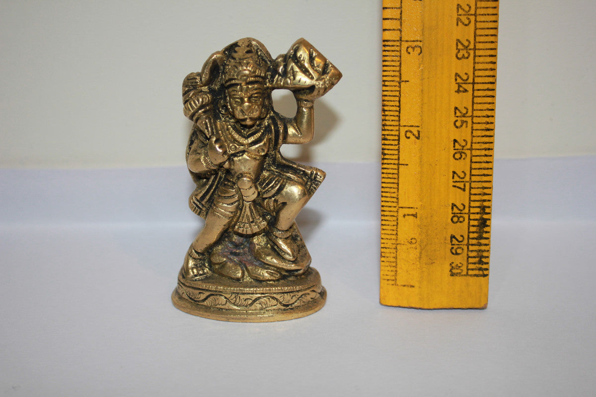 Brass Hanuman Ji God Idol Statue 255g - PUSHMYCART