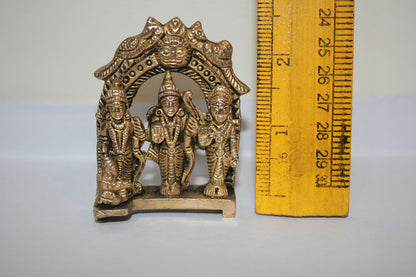 Brass Ram Darbar God Idol Statue 150g - PUSHMYCART