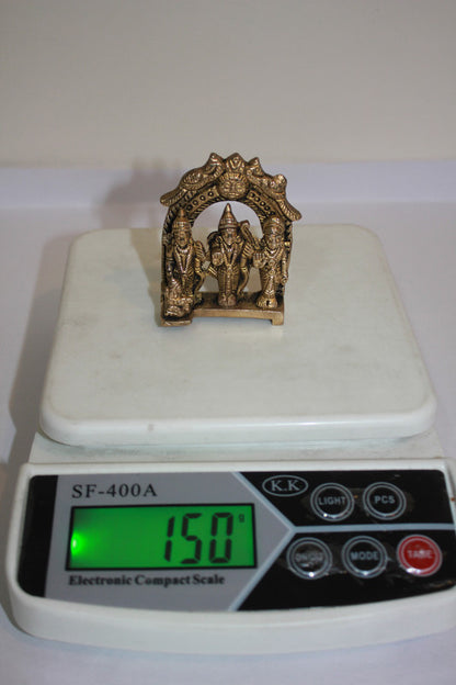 Brass Ram Darbar God Idol Statue 150g - PUSHMYCART