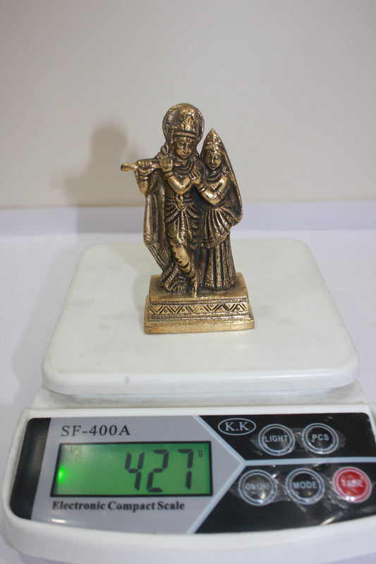 Brass Radha Krishan Statue 427g - PUSHMYCART