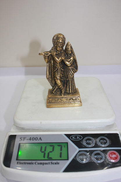 Brass Radha Krishan Statue 427g - PUSHMYCART